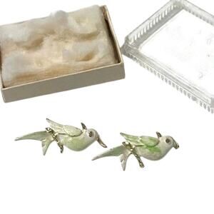 Love Bird Scatter Pins Enamel Brooch Costume Fashion Doves Vintage Parrot